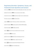 Respiratory Disorders&colon; Symptoms&comma; Causes&comma; and  Treatments Exam Questions and answers 