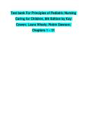 Principles of pediatric nursing caring for children 7th edition test bank by jane w ball ruth c bindler kay cowen michele