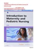 Test Bank &colon; Introduction to Maternity and Pediatric Nursing&comma; 8th Edition by Leifer  ALL Chapters 1-34&comma; ISBN 9780323483971&comma; Latest edition graded A&plus;