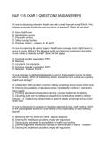 NUR 115 EXAM 1 QUESTIONS AND ANSWERS