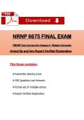 NRNP 6675 Final Exam 2025&ndash;2026 &ndash; Latest Questions & Verified Answers &lpar;Walden PMHNP&rpar;