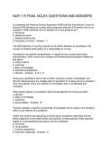NUR 115 FINAL NCLEX QUESTIONS AND ANSWERS