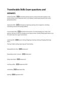 Transferable Skills Exam questions and  answers  Interpersonal Skills - are the skills used by a person to interact with others properly&period; In the  business domain&comma; the term generally refers to an employee's ability to get along with others while  ge