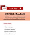 NRNP 6675 Final Exam 2025&ndash;2026 &ndash; Verified Q&A &lpar;Walden PMHNP Care Across the Lifespan II&rpar;