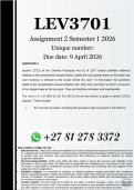 LEV3701 Assignment 2 &lpar;COMPLETE ANSWERS&rpar; Semester 1 2026 - DUE 9 April 2026