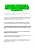 ATI RN VATI Comprehensive Predictor 2016 Form B Exam with Elaborated Questions and Answers Complete Study Material