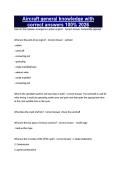 Aircraft general knowledge with correct answers 100&percnt; 2026