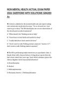 NGN MENTAL HEALTH ACTUAL EXAM PAPER 2026 QUESTIONS WITH SOLUTIONS GRADED A&plus;