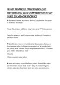 NR 507 ADVANCED PATHOPHYSIOLOGY MIDTERM EXAM 2026 COMPREHENSIVE STUDY GUIDE SOLVED QUESTION SET