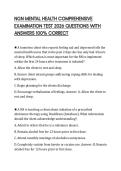NGN MENTAL HEALTH COMPREHENSIVE EXAMINATION TEST 2026 QUESTIONS WITH ANSWERS 100&percnt; CORRECT