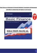 Basic Finance 13th Edition Mayo &ndash; Complete Solutions Manual &lpar;Chapters 4-29&rpar;