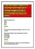 WGU C955 Applied Probability and Statistics  Final Exam Actual Questions with Verified  Answers&vert; Grade A&plus; &comma;well Revised &vert;100&percnt;  Guarantee Pass&vert; Latest Exam and Newest  Version&excl;&excl;&excl;&excl;