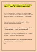 CVP Exam 3 Questions & Answers &ndash; Latest Update &lpar;A&plus; Graded&rpar;
