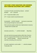 CVP Exam 4 Prep Questions & Answers &ndash; Verified Solutions &lpar;100&percnt; Correct&rpar;