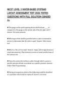 NICET LEVEL 3 WATER-BASED SYSTEMS LAYOUT ASSESSMENT TEST 2026 TESTED QUESTIONS WITH FULL SOLUTION GRADED A&plus;