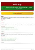 med surg 85&plus; &lpar;Latest 2025-2026 Edition&rpar; 100&percnt; Verified Q&A &plus; Answer Key Solutions