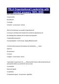 FBLA Organizational Leadership with correct answers 100&percnt; 2026