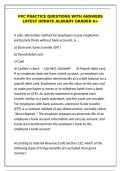 FPC practice questions with answers latest update already graded a&plus;
