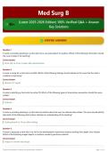 Med Surg B 90&plus; &lpar;Latest 2025-2026 Edition&rpar; 100&percnt; Verified Q&A &plus; Answer Key Solutions