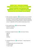 OM 300 - Test 1 - University of Alabama   Comprehensive Resource To Help You Ace 2026-2027  Includes Frequently Tested Questions With  ELABORATED 100&percnt; Correct COMPLETE SOLUTIONS  Guaranteed Pass First Attempt&excl;&excl; Current Update&excl;&excl;