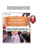 Brief Principles of Macroeconomics 10th Edition Solutions &lpar;Mankiw&rpar; - Complete Instructor Manual for All Chapters 1-18