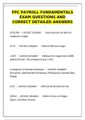 FPC Payroll Fundamentals Exam Questions & Detailed Answers