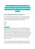 ATI RN COMMUNITY HEALTH CMS EXAM 2026 &vert; All 100 Questions and 100&percnt; Correct Answers &vert; CM ATI Community Health Proctored Exam &vert; 2026&sol;2027 New &vert; Pass Guaranteed - A&plus; Graded