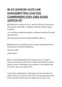 NR 572 ADVANCED ACUTE CARE MANAGEMENT FINAL EXAM 2026 COMPREHENSIVE STUDY GUIDE SOLVED QUESTION SET