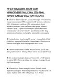 NR 572 ADVANCED ACUTE CARE MANAGEMENT FINAL EXAM 2026 WEEKS 5 TO 8 FULL QUESTIONS AND VERIFIED 100&percnt; CORRECT ANSWERS GRADED A&plus;