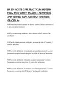 NR 574 ACUTE CARE PRACTICUM MIDTERM EXAM 2026 WEEK 1 TO 4 FULL QUESTIONS AND VERIFIED 100&percnt; CORRECT ANSWERS GRADED A&plus;