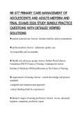 NR 577 PRIMARY CARE MANAGEMENT OF ADOLESCENTS AND ADULTS MIDTERM AND FINAL EXAMS 2026 STUDY BUNDLE PRACTICE QUESTIONS WITH DETAILED VERIFIED SOLUTIONS