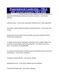 Organizational Leadership &ndash; FBLA with correct answers 100&percnt; 2026