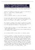 CIA Part 1 Practice Questions and Answers 100&percnt; Verified and Updated