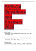 PHR-CA Questions and Answers 2026