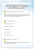 EVC Competency-Based Assessment Exam  2026&sol;2027 &vert; Challenge Test &vert; Latest Questions  with Verified Answers &vert; Grade A