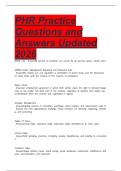 PHR Practice Questions and Answers Updated 2026