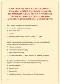CALT EXAM NEWEST 2026 ACTUAL EXAM TEST  BANK&vert; ALTA &lpar;CERTIFIED ACADEMIC LANGUAGE  THERAPIST&rpar; FINAL EXAM REVIEW WITH 450 REAL  EXAM QUESTIONS AND CORRECT VERIFIED  ANSWERS&sol; ALREADY GRADED A&plus; &lpar;MOST RECENT&excl;&excl;&rpar; 
