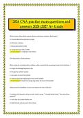 CNA Practice Exam Questions and Answers 2026&sol;2027 A&plus; Grade Complete Exam Preparation Material&vert;CNA 101 &mdash; Certified Nursing Assistant Practice Exam
