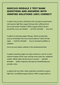 NUR 2243 Module 2 Test Bank Questions & Verified Solutions &lpar;100&percnt; Correct&rpar;