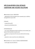 NPS EXAM REVIEW 2026 DETAILED QUESTIONS AND SOLVED SOLUTIONS