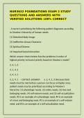 NUR 3632 Foundations Exam 2 Study Questions & Verified Solutions &lpar;100&percnt; Correct&rpar;