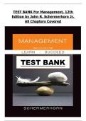 Test Bank for Management 12th Edition by John R&period; Schermerhorn Jr&period; &ndash; All Chapters Complete Verified Exam Prep Guide 2026 Instant PDF Download
