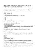 CADS 2000 FINAL EXAM PREP QUESTIONS WITH VERIFIED ACCURATE ANSWERS