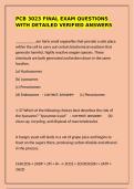 PCB 3023 Final Exam Questions & Detailed Verified Answers