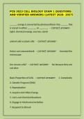 PCB 3023 Cell Biology Exam 1 questions and verified answers &lpar;latest 2026- 2027&rpar;