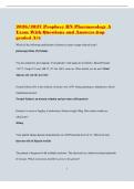 2026&sol;2027 Prophecy RN Pharmacology A Exam With Questions and Answers &lpar;top graded A&plus;&rpar;