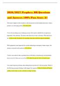 2026&sol;2027 Prophecy OR Questions and Answers 100&percnt; Pass Score A&plus;