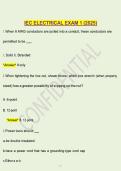 IEC Electrical Exam 1 &lpar;2025&rpar; Questions & Verified Answers &vert; Latest Updated Study Guide