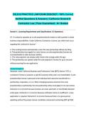 CSLB B PRACTICE LAW EXAM 2026&sol;2027 &vert; 100&percnt; Correct Verified Questions & Answers &vert; California General B Contractor Law &vert; Pass Guaranteed - A&plus; Graded