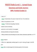 NICET Soils Level 1 &ndash; Actual Exam 2026 &sol; 2027 Questions with Verified Answers Grade A&plus; Guarantee